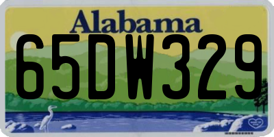 AL license plate 65DW329