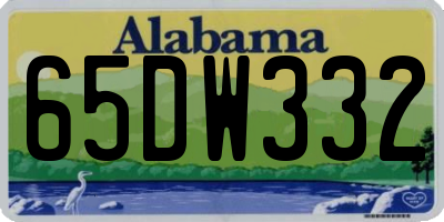 AL license plate 65DW332
