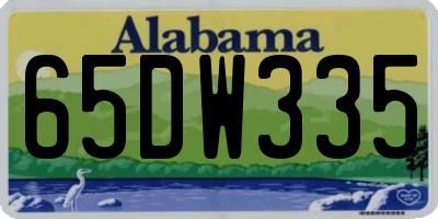 AL license plate 65DW335