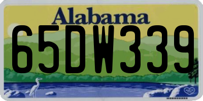 AL license plate 65DW339