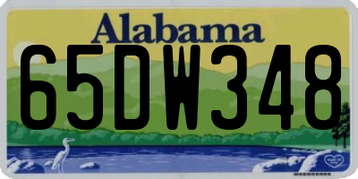 AL license plate 65DW348