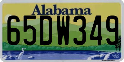 AL license plate 65DW349