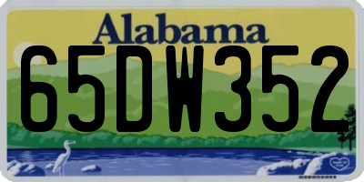 AL license plate 65DW352