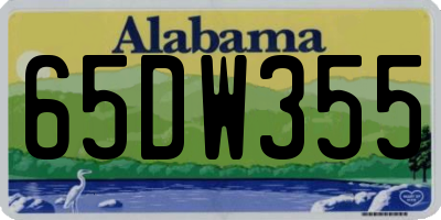 AL license plate 65DW355
