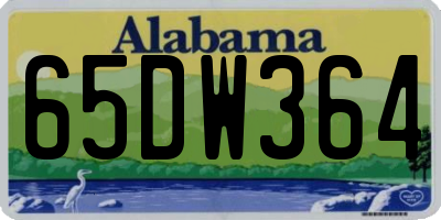 AL license plate 65DW364