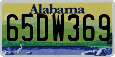 AL license plate 65DW369