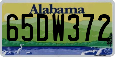 AL license plate 65DW372