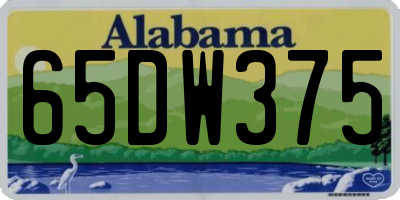AL license plate 65DW375