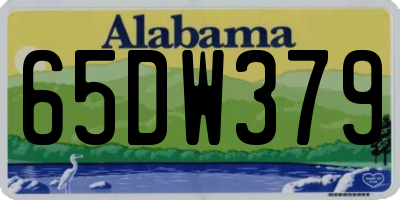 AL license plate 65DW379