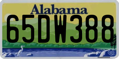 AL license plate 65DW388