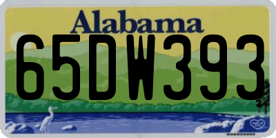 AL license plate 65DW393