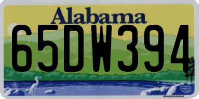 AL license plate 65DW394