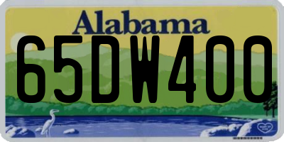 AL license plate 65DW400