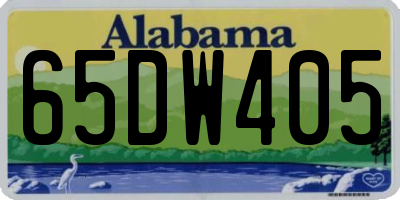 AL license plate 65DW405