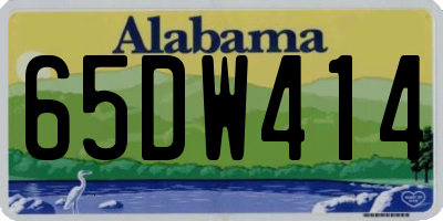 AL license plate 65DW414