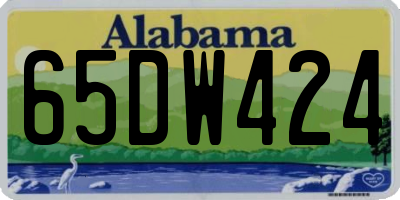 AL license plate 65DW424