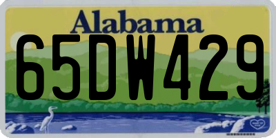 AL license plate 65DW429