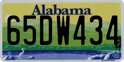 AL license plate 65DW434