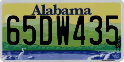 AL license plate 65DW435