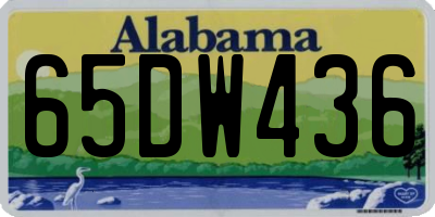 AL license plate 65DW436