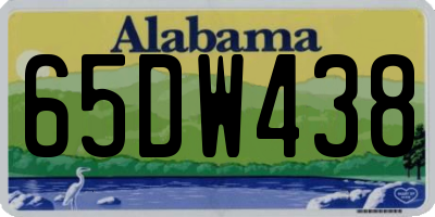 AL license plate 65DW438