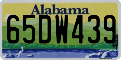 AL license plate 65DW439