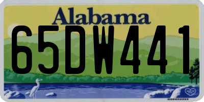 AL license plate 65DW441