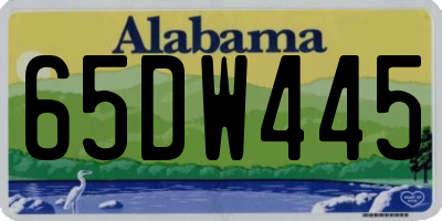 AL license plate 65DW445