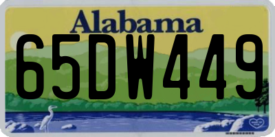 AL license plate 65DW449