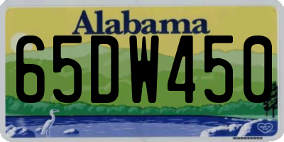 AL license plate 65DW450