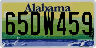 AL license plate 65DW459