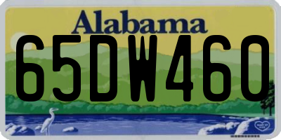 AL license plate 65DW460