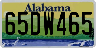 AL license plate 65DW465