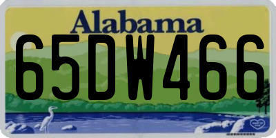 AL license plate 65DW466