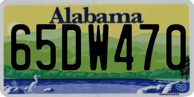 AL license plate 65DW470