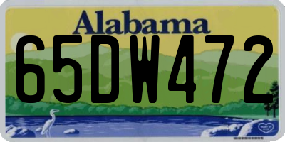 AL license plate 65DW472