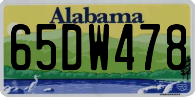 AL license plate 65DW478