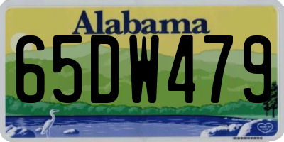 AL license plate 65DW479