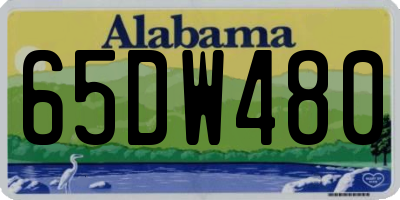 AL license plate 65DW480