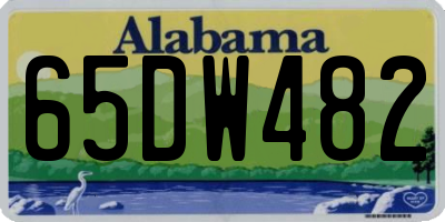 AL license plate 65DW482