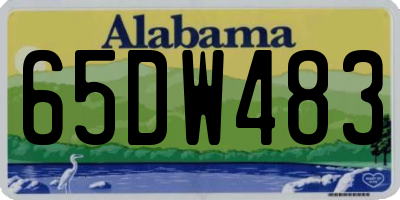 AL license plate 65DW483