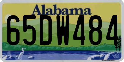 AL license plate 65DW484
