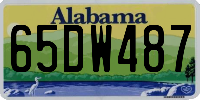 AL license plate 65DW487