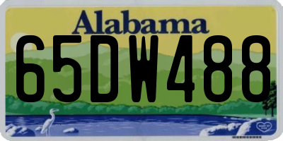 AL license plate 65DW488