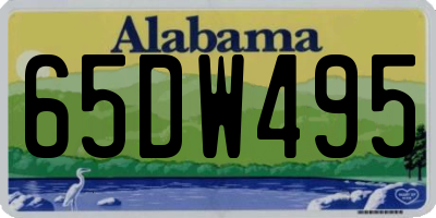 AL license plate 65DW495