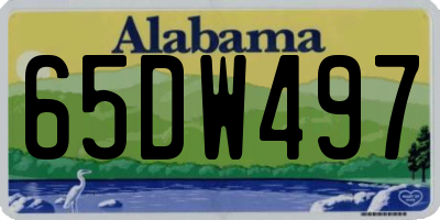 AL license plate 65DW497