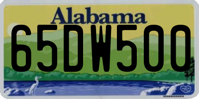 AL license plate 65DW500