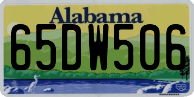 AL license plate 65DW506