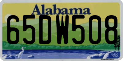 AL license plate 65DW508