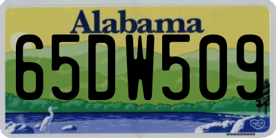 AL license plate 65DW509